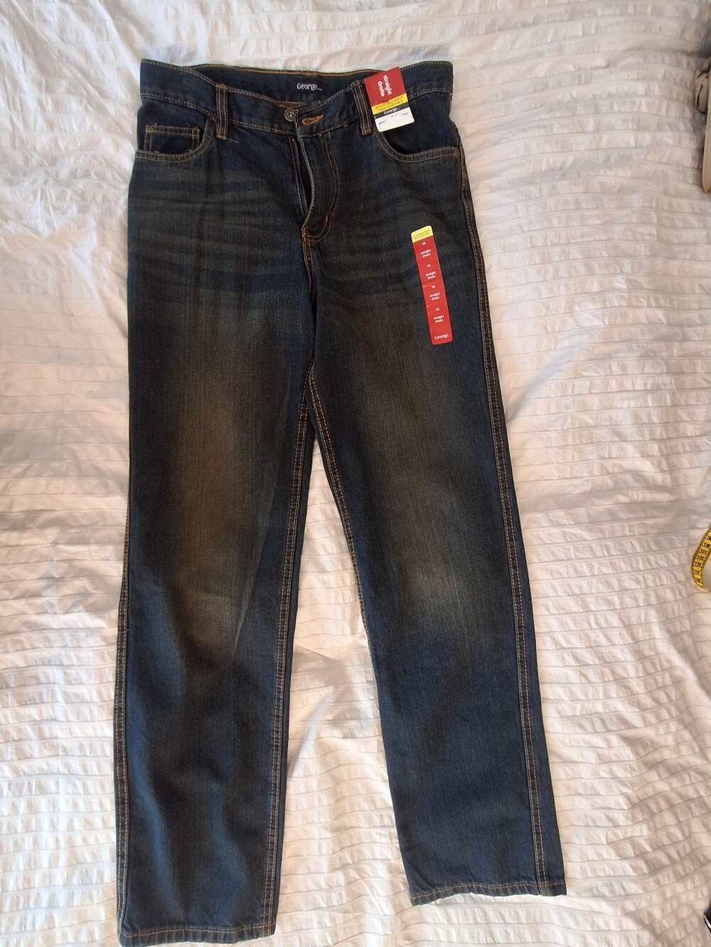George Men's Dark Blue Straight Jeans